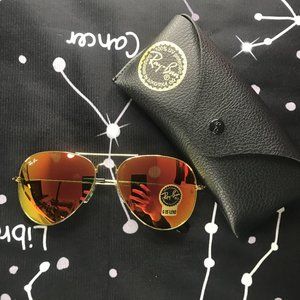 Ray-Ban Orange Sunglasses 3026 62mm authentic